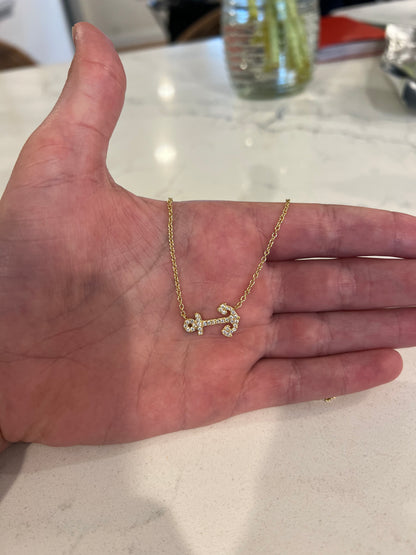 Sterling Silver Anchor Necklace