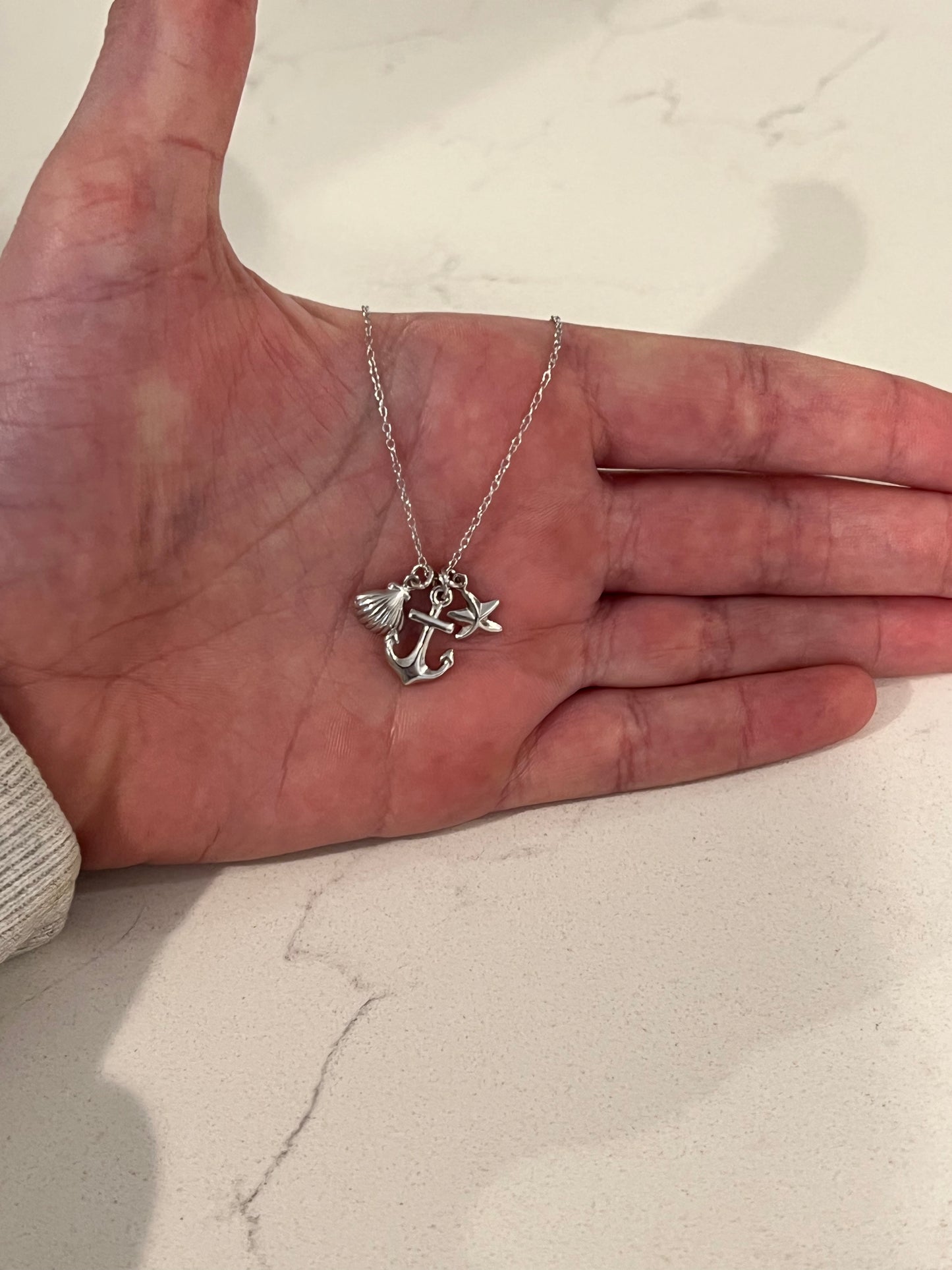 Sterling Silver Anchor Necklace